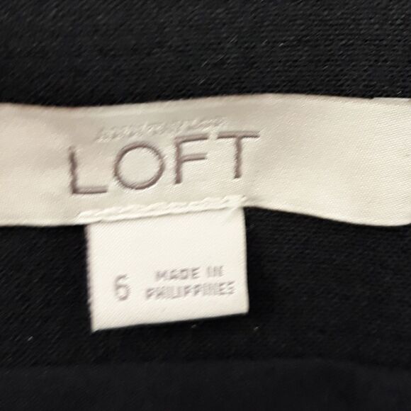 Ann Taylor Loft Acedemia Aline Floral Laser Cutout Scalloped Hem Skirt Blk Sz 6 - Picture 10 of 12